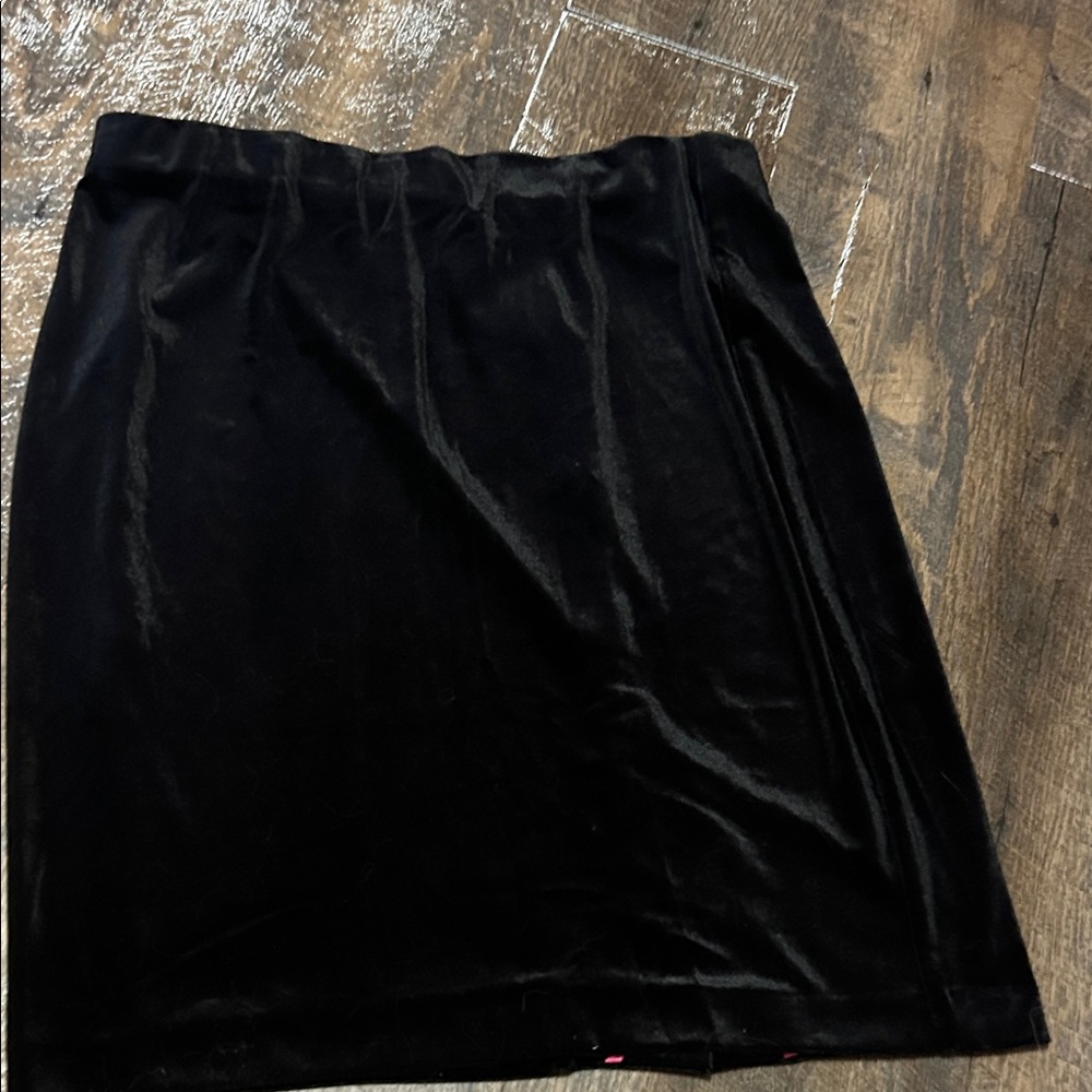 New Gretchen Scott Designs Black Velvet Mini Skirt Size Large